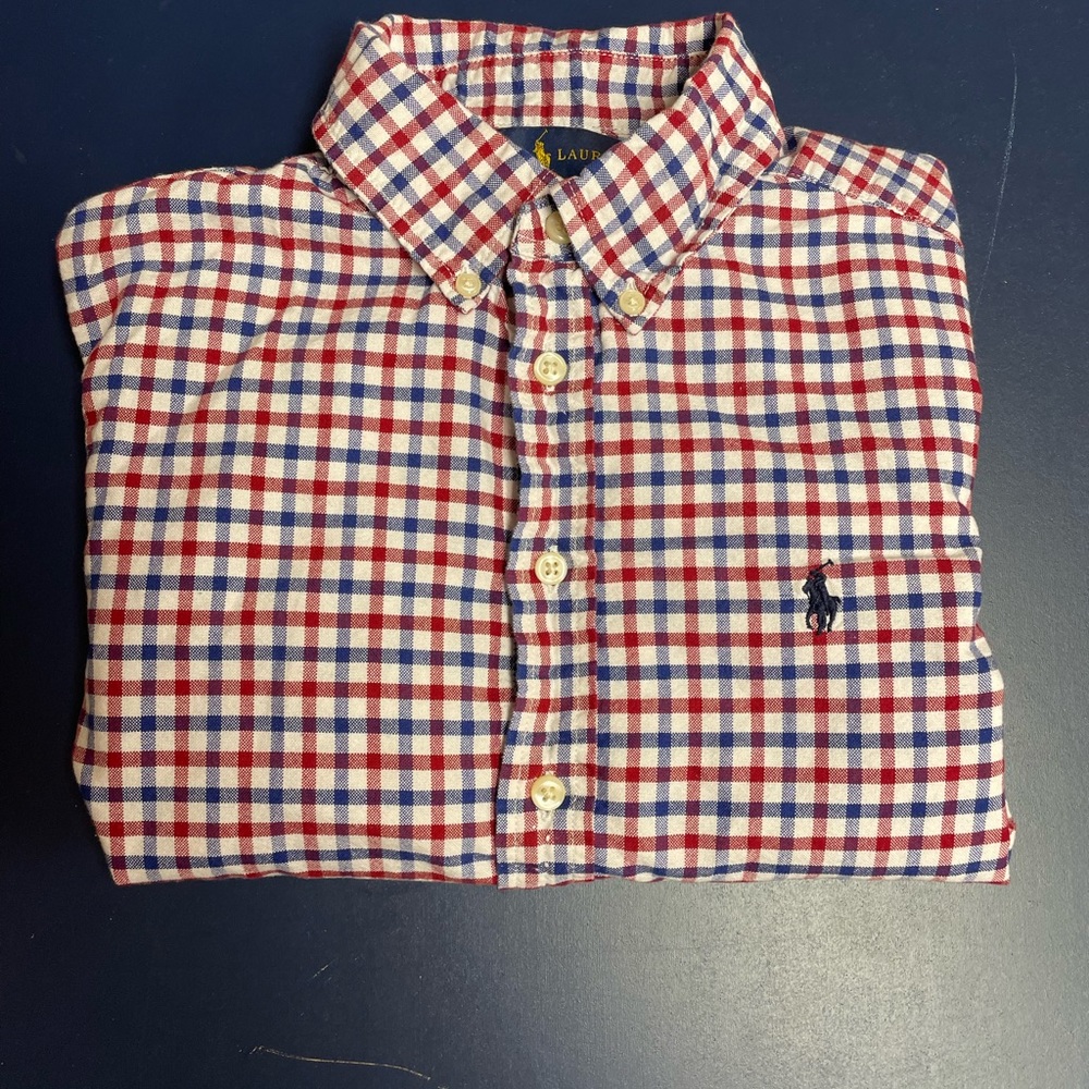 Boys Medium (10-12) Polo Ralph Lauren Long Sleeve Button Down Shirt